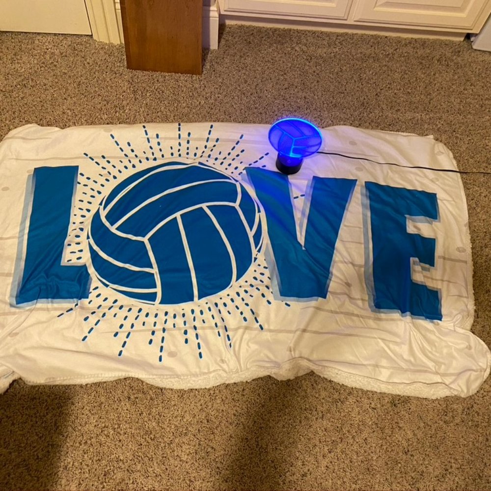 Volleyball blanket and night light bundle